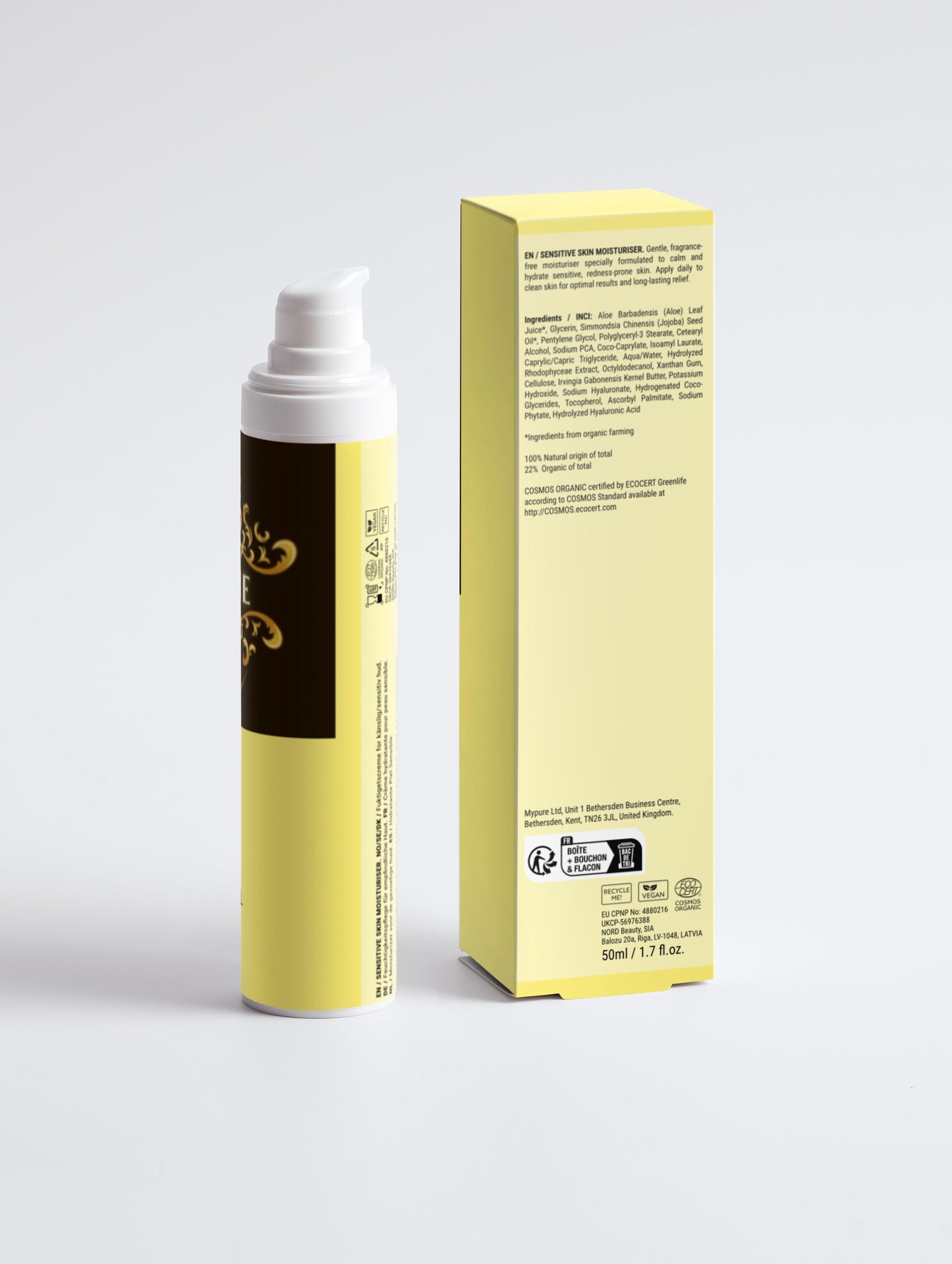 Feuchtigkeitscreme für empfindliche Haut, ohne Duftstoffe